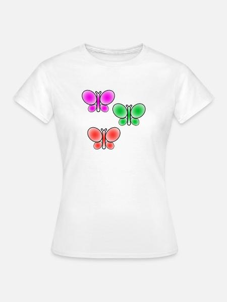 Schmetterlinge - Frauen T-Shirt - Weiß