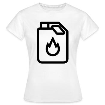 bidon d’essence - T-shirt Femme - blanc - Devant - AI Model Female 172 dark (172cm)