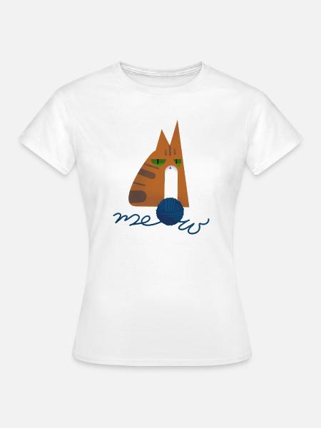 Kätzchen (rot) - Frauen T-Shirt - Weiß