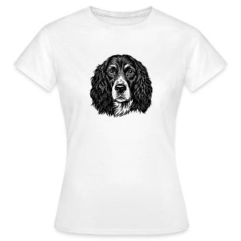 English Springer - Frauen T-Shirt - Weiß - Vorne - AI Model Female 172 dark (172cm)