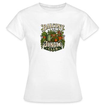 Balcony Jungle Club Balkon Garten - Frauen T-Shirt - Weiß - Vorne - AI Model Female 172 dark (172cm)