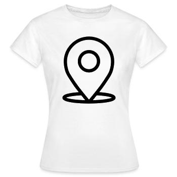 localisation - T-shirt Femme - blanc - Devant - AI Model Female 172 dark (172cm)