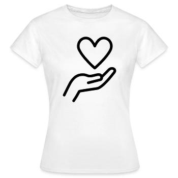 donner amour - T-shirt Femme - blanc - Devant - AI Model Female 172 dark (172cm)