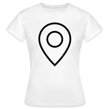 localisation - T-shirt Femme - blanc - Devant - AI Model Female 172 dark (172cm)