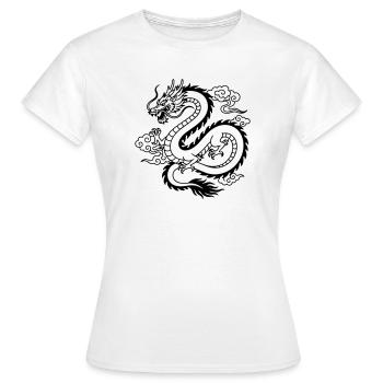 Dragon chinois - T-shirt Femme - blanc - Devant - AI Model Female 172 dark (172cm)