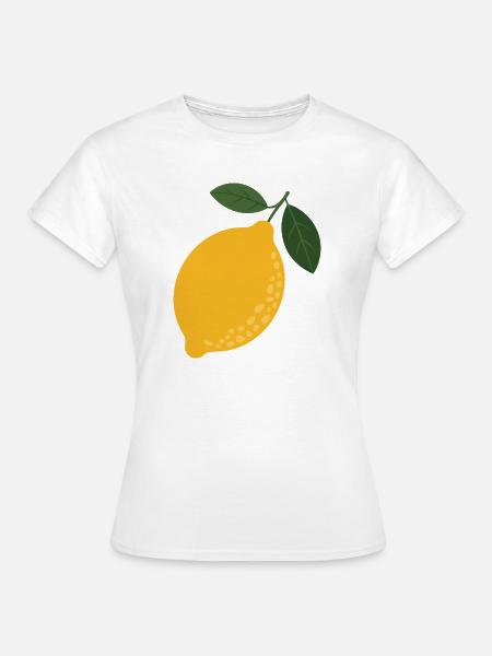 Zesty Zitronenblatt-Illustration - Frauen T-Shirt - Weiß