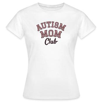 Club des mamans autistes Retro Varsity Design - T-shirt Femme - blanc - Devant - AI Model Female 172 dark (172cm)