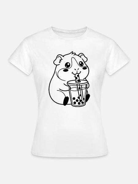 Hamster Bubble Tea - Frauen T-Shirt - Weiß