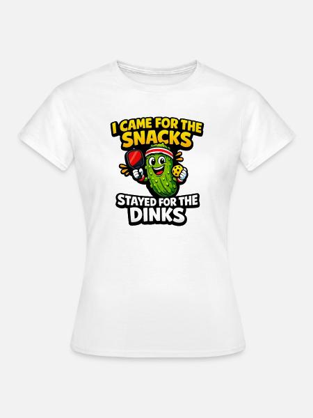 Gurkenheld: Snacks statt Dinks - Frauen T-Shirt - Weiß