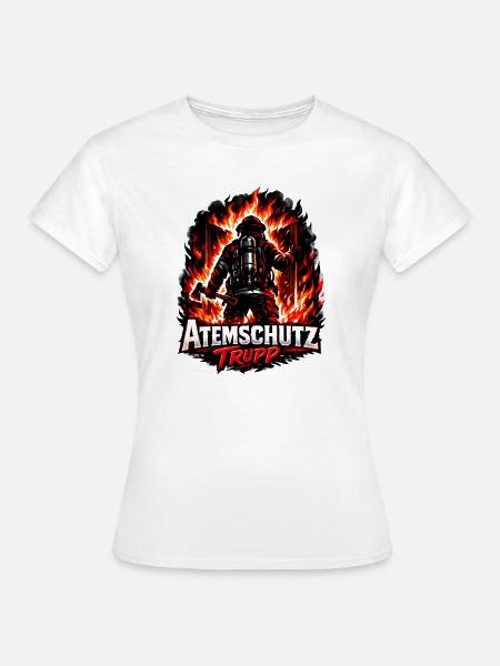 Atemschutzhelden Flammenlogo - Frauen T-Shirt - Weiß