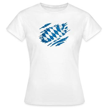 Bavière Drapeau bavarois - T-shirt Femme - blanc - Devant - AI Model Female 172 dark (172cm)