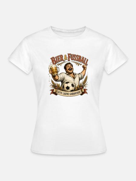 Bier & Fußball Jubler - Frauen T-Shirt - Weiß