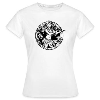 Hula-Mädchen - Frauen T-Shirt - Weiß - Vorne - AI Model Female 172 dark (172cm)