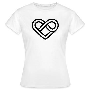 Unendliches Herz - Frauen T-Shirt - Weiß - Vorne - AI Model Female 172 dark (172cm)
