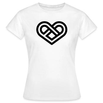 Unendliches Herz - Frauen T-Shirt - Weiß - Vorne - AI Model Female 172 dark (172cm)
