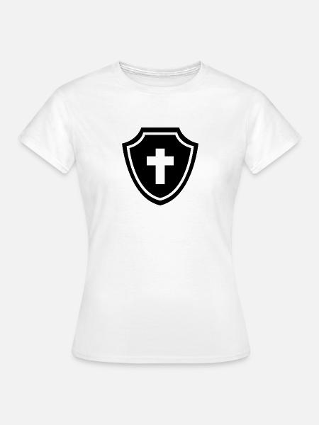 Schild der Rüstung Gottes - Frauen T-Shirt - Weiß