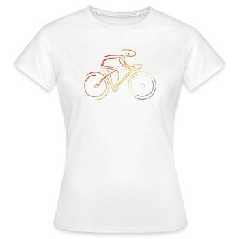 Rennradsport - Frauen T-Shirt - Weiß - Vorne - AI Model Female 172 dark (172cm)