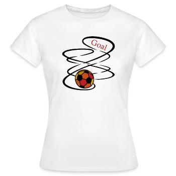 But de but de football - T-shirt Femme - blanc - Devant - AI Model Female 172 dark (172cm)
