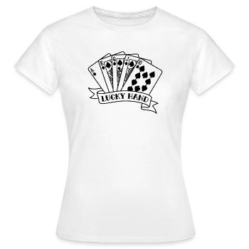 Cartes de poker Royal Flush - T-shirt Femme - blanc - Devant - AI Model Female 172 dark (172cm)