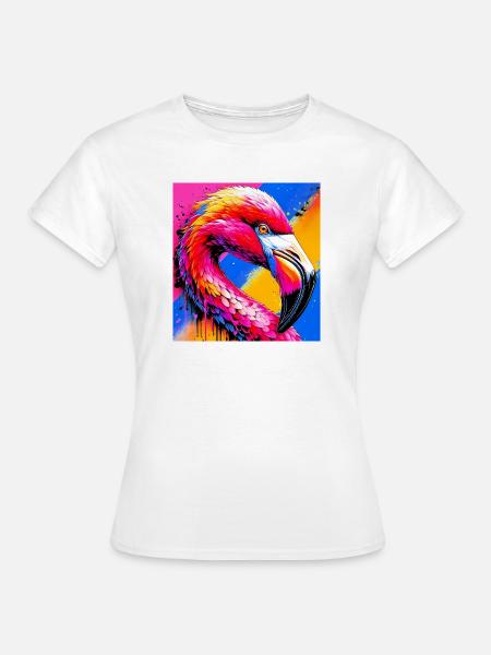 Flamingo - Frauen T-Shirt - Weiß