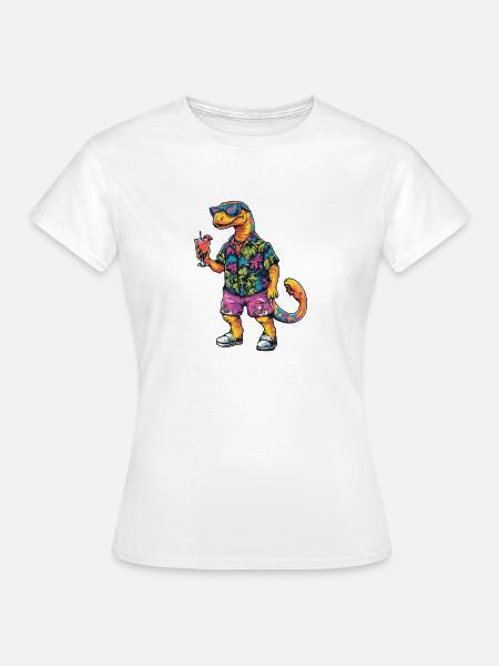 Dinosaurier brontosaurus Comic Sommer - Frauen T-Shirt - Weiß