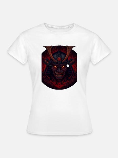 Dämonen-Samourai - Frauen T-Shirt - Weiß