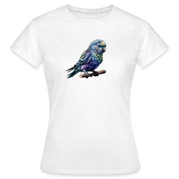 Bunter Welnnsittich  - Frauen T-Shirt - Weiß - Vorne - AI Model Female 172 dark (172cm)