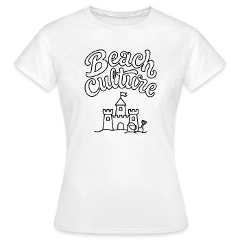 Culture de la plage - T-shirt Femme - blanc - Devant - AI Model Female 172 dark (172cm)
