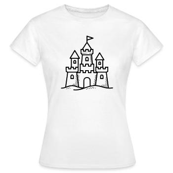 Château de sable - T-shirt Femme - blanc - Devant - AI Model Female 172 dark (172cm)
