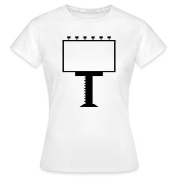 Panneau publicitaire - T-shirt Femme - blanc - Devant - AI Model Female 172 dark (172cm)