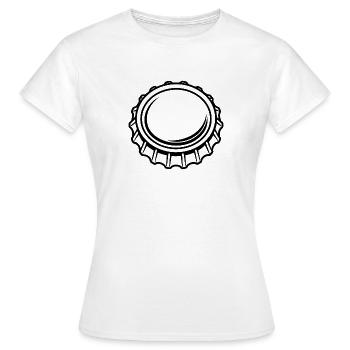 Bouchon de bouteille - T-shirt Femme - blanc - Devant - AI Model Female 172 dark (172cm)
