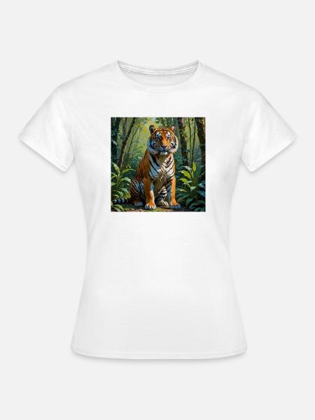 TIGER - Frauen T-Shirt - Weiß