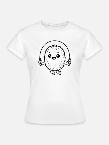 Kiwi niedlich - Frauen T-Shirt - Weiß