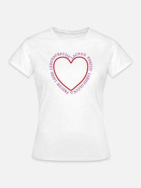Herzring der Freude - Frauen T-Shirt - Weiß