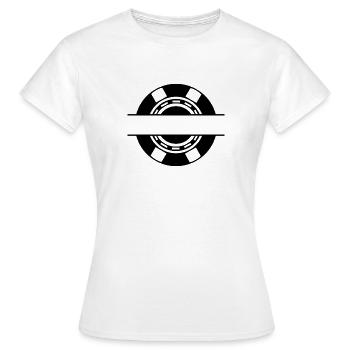 Casino Coin Monogram - Women's T-Shirt - white - Front - AI Model Female 172 dark (172cm)