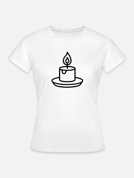 Kerze - Frauen T-Shirt - Weiß