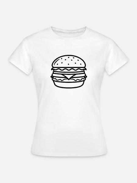 Cheeseburger - Frauen T-Shirt - Weiß