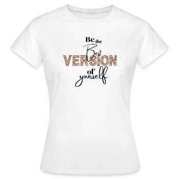 Version Florale Typo - Frauen T-Shirt - Weiß - Vorne - AI Model Female 172 dark (172cm)