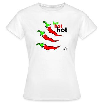 Pepperoni hot - Frauen T-Shirt - Weiß - Vorne - AI Model Female 172 dark (172cm)