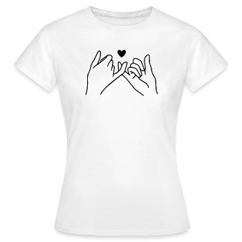 Pinky Promise Best Friends - Women's T-Shirt - white - Front - AI Model Female 172 dark (172cm)