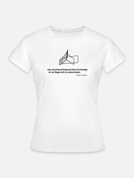 Technologie Wäscheständer - Frauen T-Shirt - Weiß