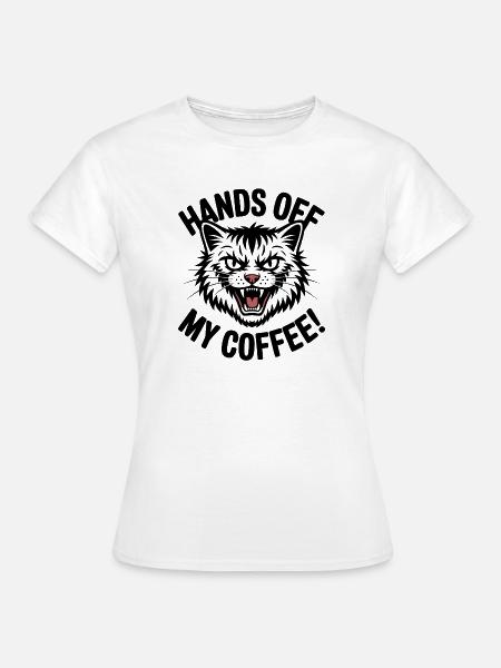 Grumpy Kaffeekatze - Frauen T-Shirt - Weiß