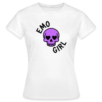 Emo Girl - Frauen T-Shirt - Weiß - Vorne - AI Model Female 172 dark (172cm)