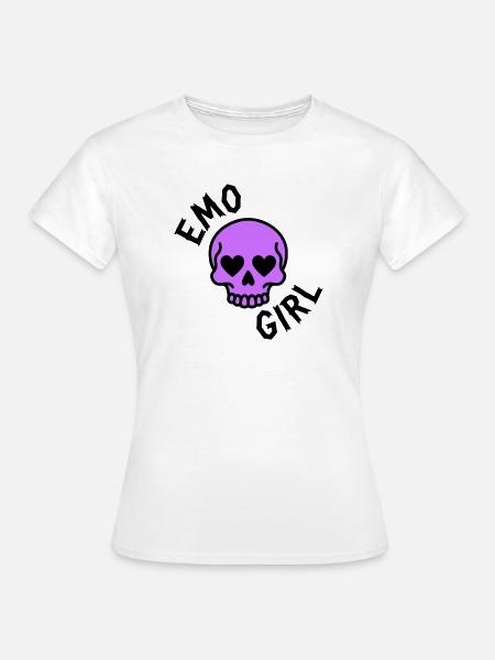 Emo Girl - Frauen T-Shirt - Weiß