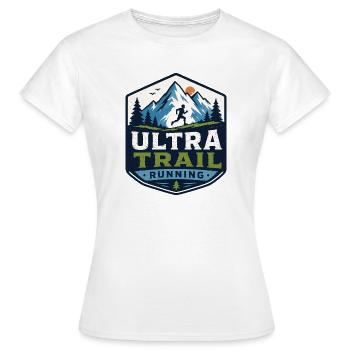 Ultra-Trailrunning - Frauen T-Shirt - Weiß - Vorne - AI Model Female 172 dark (172cm)