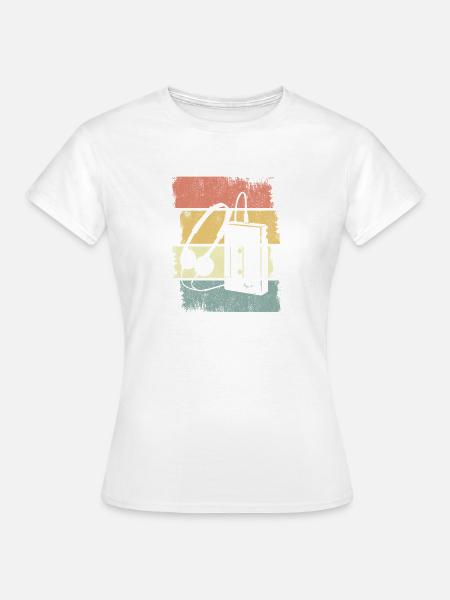 Kassettenspieler Grafik - Frauen T-Shirt - Weiß