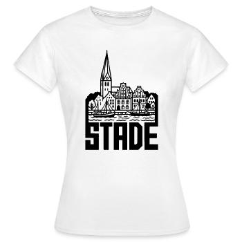 Monument Stade Silhouette - T-shirt Femme - blanc - Devant - AI Model Female 172 dark (172cm)