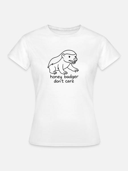 Honigdachs Humor Illustration - Frauen T-Shirt - Weiß