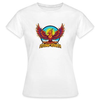 EWIGE WIEDERGEBURT - Frauen T-Shirt - Weiß - Vorne - AI Model Female 172 dark (172cm)