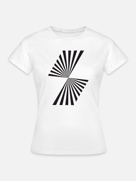 Radiale Starburst-Geometrie - Frauen T-Shirt - Weiß
